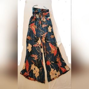 Patrons of Peace Tropical Floral Strapless Jumpsuit Sz. L